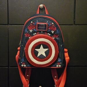 Marvel Loungefly Captain America Backpack Her Universe